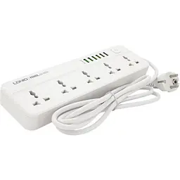 Мережевий фільтр LDNIO SС5614, 5 Розеток + 6 USB, 2 м, перетин 3х0.75 мм, White, Box - мініатюра 2