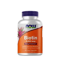 Вітаміни та мінерали Biotin 5000 mcg, 60 вегакапсул NOW vit0001013