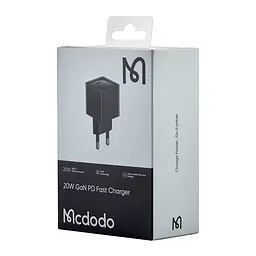 МЗП McDodo 20W Dichromatic GaN PD Fast Charger ( EU Plug ) CH-3771 Black - мініатюра 2