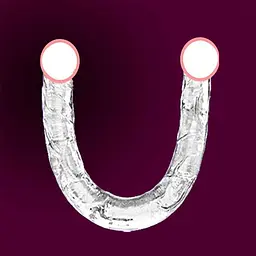 Фалоімітатор двосторонній Double Dong 31,5*3,5 см Прозорий
