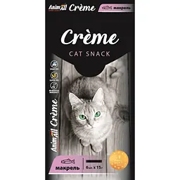 Лакомство для кошек AnimAll Creme со вкусом макрели 6 шт. х 15 г