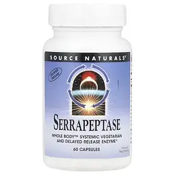 Серапептаза (Serrapeptase) Serrapeptase 120,000 SPU 60 капсули Source Naturals vit0004961