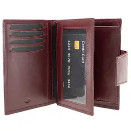 Гаманець жіночий шкіряний Semi Line RFID Dark Red (P8261-2) - мініатюра 3