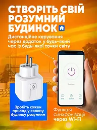 Розумна Wi-Fi розетка Smart Socket Tuya / Smart Life 20 А - мініатюра 4