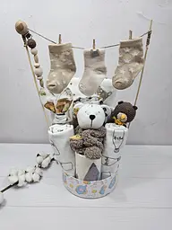Букет з пелюшок для немовлят a.l.babybox Мамині обійми (BU 18311599)