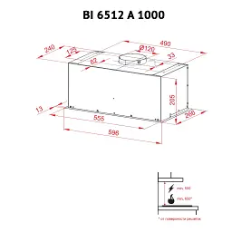 Витяжка повновбудована Perfelli BI 6512 A 1000 IV LED - мініатюра 7
