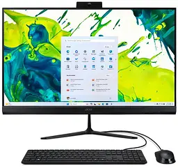 Acer Комп'ютер персональний моноблок Acer Aspire C24-2G 23.8" FHD, Intel 5-120U, 16GB, F512GB, UMA, WiFi, кл+м, Lin, чорний