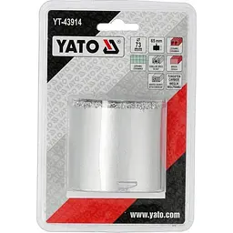 Свердло корончате з вольфраму Yato по бетоні, цеглі, кераміці, силікаті Ø=73 мм l=65 мм (YT-43914) - мініатюра 3