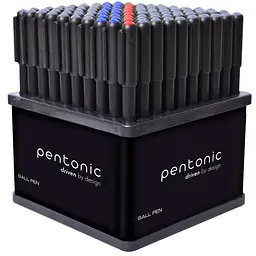 Ручка кулькова масляна Linc Pentonic 0.7 мм стенд 100 шт. синя, червона, чорна (412207) - мініатюра 3