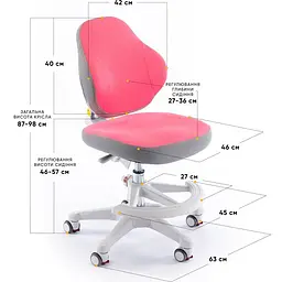 Дитяче крісло Evo-Kids Mio Classic Pink (Y-405 KP) - мініатюра 2