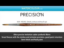 Пензель синтетика кругла (імітація соболя) Raphael Precision, №2, коротка ручка - мініатюра 3