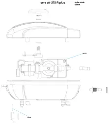 Компресор для акваріума Sera Air 275 R Plus 275 л/год 08814 - мініатюра 2