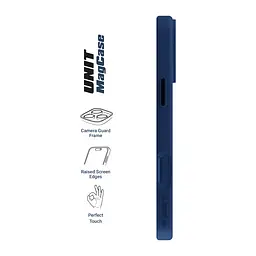 Чехол Apple iPhone 16 Pro Max, Unit MagSafe, синий, прозрачный, магсейф, противоударный, магнитный, панель-накладка с поддержкой MagSafe, с поддержкой беспроводной зарядки, TPU+PC, защита всего корпуса, ударопрочный, ArmorStandart (ARM78715) - мініатюра 3