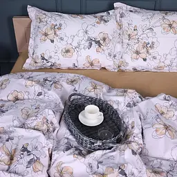 Простирадло MirSon Поплін 00-2 Beige Flowers 110х160 см (2200009700682) - мініатюра 5