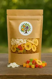 Coco Kids (Кокосові чіпси Папайя кубик мікс Бананові чіпси Родзинки золоті) FruNut 250 г