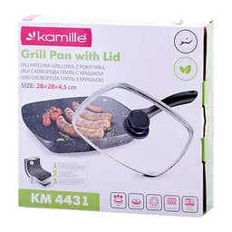 Сковорода гриль Kamille KM-4431 28х28 см - мініатюра 10