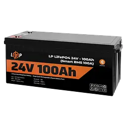 Акумулятор LP LiFePO4 24V (25,6V) - 100 Ah (2560Wh) (Smart BMS 100А) з BT пластик для ДБЖ - мініатюра 3
