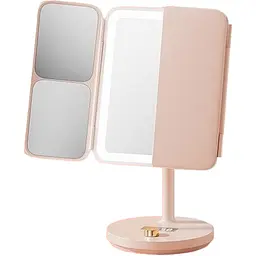 Дзеркало для макіяжу JORDAN & JUDY NV536 LED Mirror-Foldable Pink [99747]