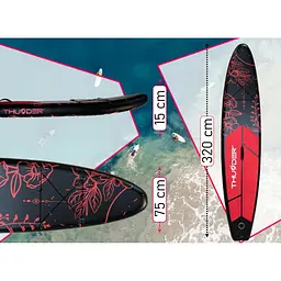 Надувна дошка SUP THUNDER COAST MOTH 320 см з веслом - мініатюра 3
