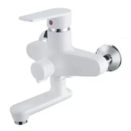 Змішувач для ванни з лійкою Plamix Oscar-008 Euro SET white PM0698 Білий
