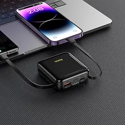Зовнішній акумулятор Hoco Q23 Blade 10000mAh 22.5W Black [612647] [109961] - мініатюра 5