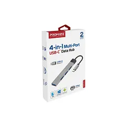 Концентратор Promate USB-C 4-in-1 порти Promate litehub-4.grey (litehub-4.grey) - мініатюра 6