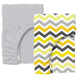Набір простирадло на резинці 60х120 YELLOW ZIGZAG COSAS (4822052023938)