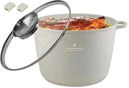 Каструля з кришкою Edenberg EB-3963 10 л 28х20 см бежева - мініатюра 2