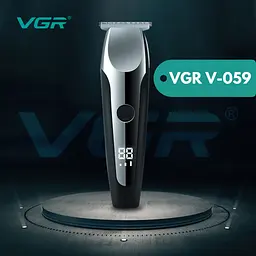 Машинка для стрижки волосся VGR V-059, Професійна бездротова машинка з LED-дисплеєм, тример, 6 насадок - мініатюра 8