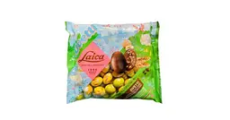 Цукерки Laica Ovetti шоколадні яйця з фундуковим кремом та кріпсами 1 кг