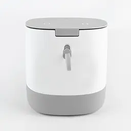 Відро для сміття настільне з кришкою МВМ My Home (MVM) 15x13.5x17.5 см біло-сіре (BIN-21 1,5L WHITE/GRAY) - мініатюра 3