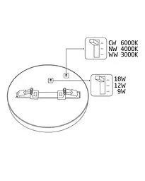 Світильник стельовий Nowodvorski 11357 Multi LED 9W/12W/18W 3000-6000K IP20 білий - мініатюра 7