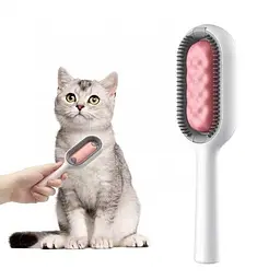 Щітка для тварин Pet Gravity Pet Grooming Comb 4в1 для сухого та вологого вичісування собак та котів рожевий - мініатюра 3