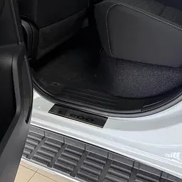 Накладки на пороги для Mitsubishi L200 2023- Нержавіюча сталь із загином та Логотипом 4 шт (P-MI21) - мініатюра 3