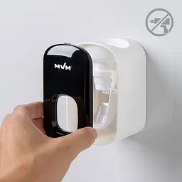 Диспенсер для зубної пасти MVM BP-24, білий з чорним (BP-24 WHITE/BLACK) - мініатюра 7
