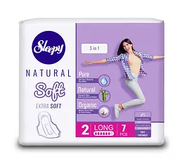 Прокладки гігієнічні Sleepy Soft Long (280 мм) 6 крапель 7 шт. подовжені прокладки