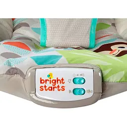 Шезлонг Bright Starts Happy Safari Bouncer сірий (11508) - мініатюра 6