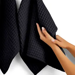 Рушник вафельний Cosas Black Greek Waffle 45x90 см (Towel_00Black_GreekWaffle_45x90) - мініатюра 4