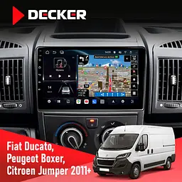 Штатна магнітола Peugeot Boxer 2011+ Decker D9-011 4x64, DSP, 4G, 360 Decker (НФ-00006241)