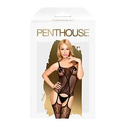 Бодістокінг Penthouse Lingerie Miss Curvy bodystocking XL czarny - мініатюра 3
