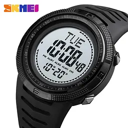 Наручний годинник чоловічий Skmei 2147 Black White, 2147BKWT (18445) - мініатюра 2