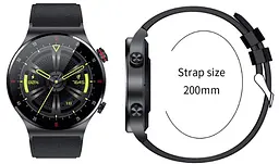 Смарт-годинник Lige QW33 Bluetooth 2 ремінці Black (12356880) - мініатюра 3