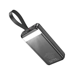 Зовнішній акумулятор Hoco J123B Element 22.5W+PD20W with LCD and LED-lamp 30000 mAh чорний - мініатюра 9