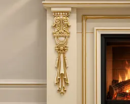 Електричний камін Milano Ivory 1500 Вт з порталом, звук потріскування дров (10080154) - мініатюра 2
