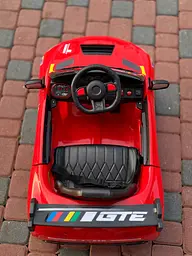 Дитячий спортивний електромобіль кабріолет зі спойлером PRIMA CAR Cabrio 6V 5A (пульт, LED-фари, музика, педаль газу), Червоний - мініатюра 4