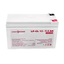 Акумулятор гелевий LP-GL 12V - 7.5 Ah Silver - мініатюра 2