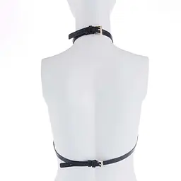 Портупея на грудь LOCKINK SEVANDA Queen Chest Harness with Removable Bra, чорна, зі знімними пестис - мініатюра 3