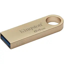 USB флеш накопичувач Kingston 64GB DataTraveler SE9 G3 Gold USB 3.2 (DTSE9G3/64GB) - мініатюра 2