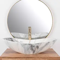 Умивальник Rea Royal 36x62,5 granit shiny (REA-U8596) - мініатюра 3
