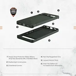 Оригінальний протиударний чохол UAG Scout для Google Pixel 7 Pro (6.7") Olive Drab (614002117272) - мініатюра 6
